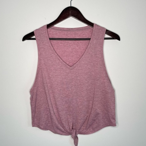 ❤️ Lululemon Knot on a tie tank in pink heather J43 - Picture 1 of 5